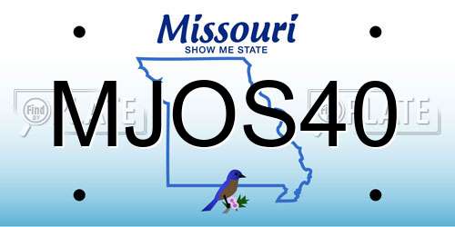 MJOS40 Missouri License Plate