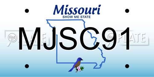 MJSC91 Missouri License Plate