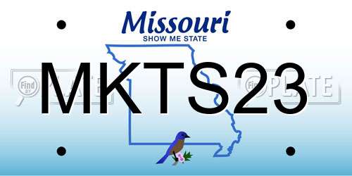 MKTS23 Missouri License Plate