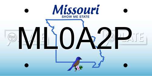 ML0A2P Missouri License Plate