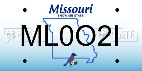 ML0O2I Missouri License Plate