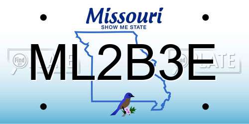 ML2B3E Missouri License Plate