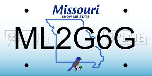 ML2G6G Missouri License Plate