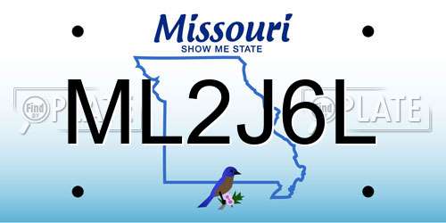 ML2J6L Missouri License Plate