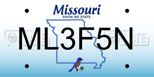 ML3F5N Missouri License Plate