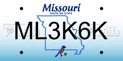 ML3K6K Missouri License Plate