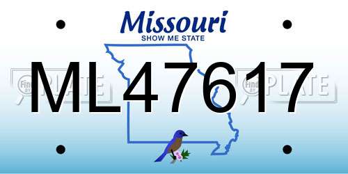ML47617 Missouri License Plate