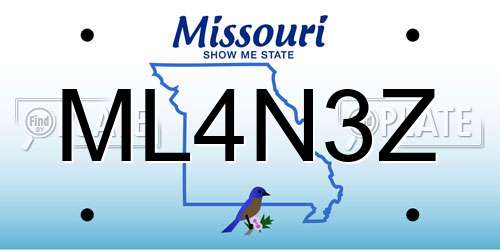 ML4N3Z Missouri License Plate