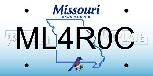 ML4R0C Missouri License Plate