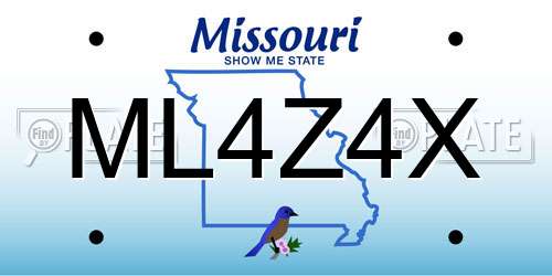 ML4Z4X Missouri License Plate