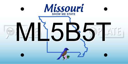 ML5B5T Missouri License Plate