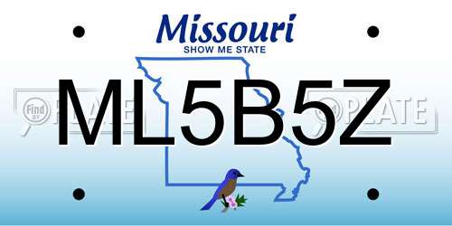 ML5B5Z Missouri License Plate
