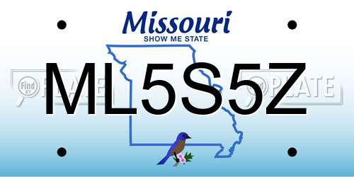 ML5S5Z Missouri License Plate