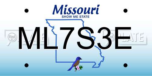 ML7S3E Missouri License Plate