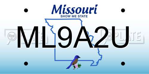 ML9A2U Missouri License Plate