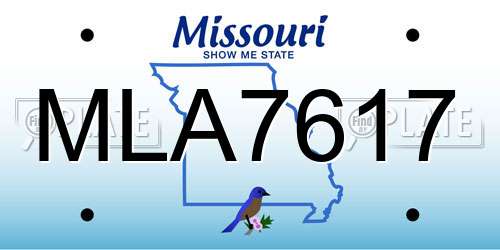 MLA7617 Missouri License Plate