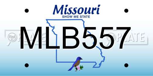 MLB557 Missouri License Plate