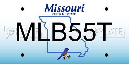 MLB55T Missouri License Plate