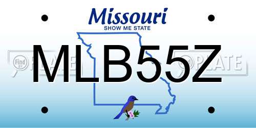 MLB55Z Missouri License Plate