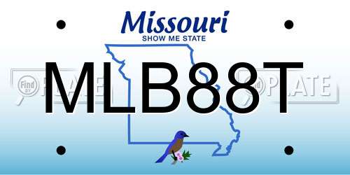 MLB88T Missouri License Plate