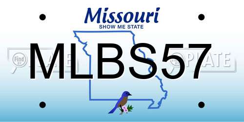 MLBS57 Missouri License Plate