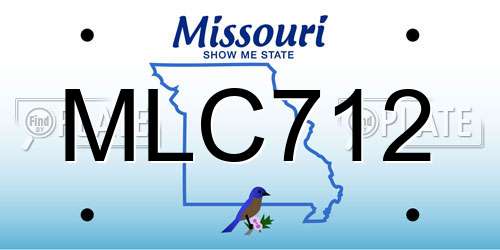 MLC712 Missouri License Plate