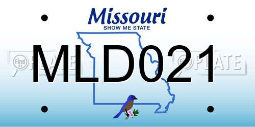 MLD021 Missouri License Plate