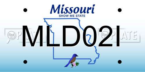 MLD02I Missouri License Plate
