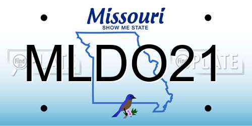 MLDO21 Missouri License Plate