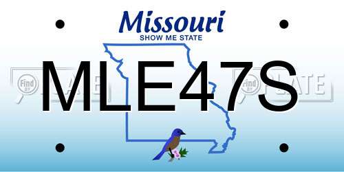 MLE47S Missouri License Plate
