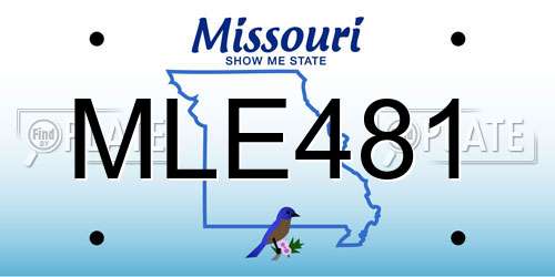 MLE481 Missouri License Plate