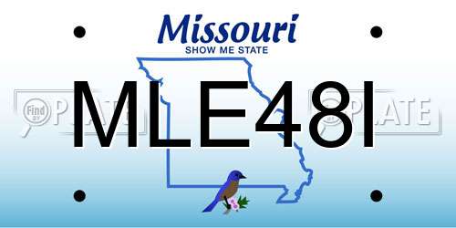 MLE48I Missouri License Plate