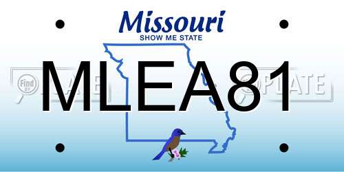 MLEA81 Missouri License Plate