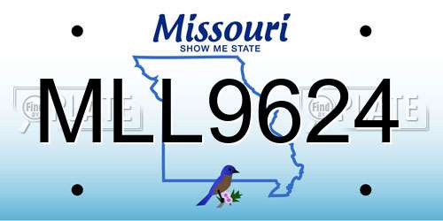 MLL9624 Missouri License Plate