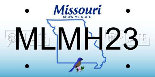 MLMH23 Missouri License Plate