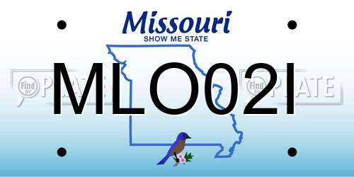 MLO02I Missouri License Plate