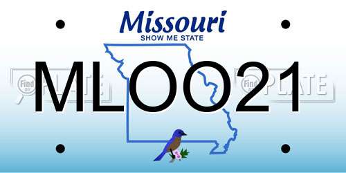 MLOO21 Missouri License Plate