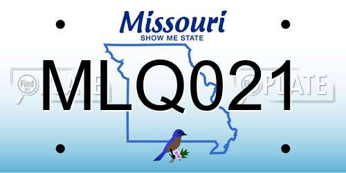 MLQ021 Missouri License Plate