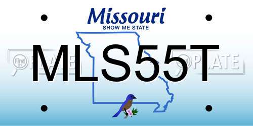MLS55T Missouri License Plate