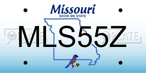 MLS55Z Missouri License Plate