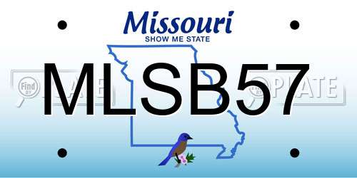 MLSB57 Missouri License Plate
