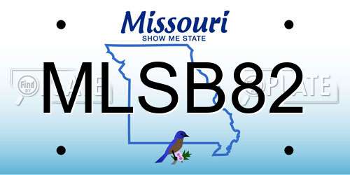 MLSB82 Missouri License Plate