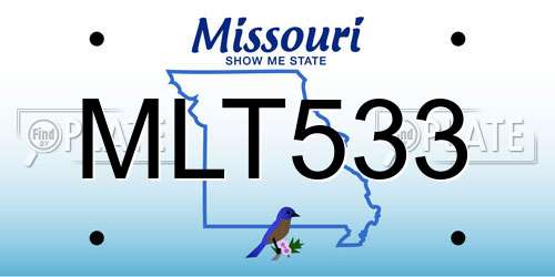 MLT533 Missouri License Plate