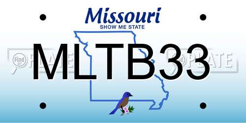 MLTB33 Missouri License Plate