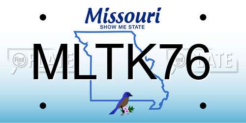 MLTK76 Missouri License Plate