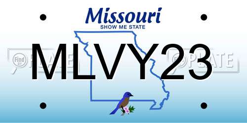 MLVY23 Missouri License Plate