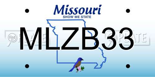MLZB33 Missouri License Plate