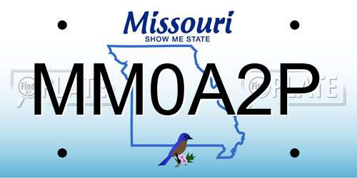 MM0A2P Missouri License Plate