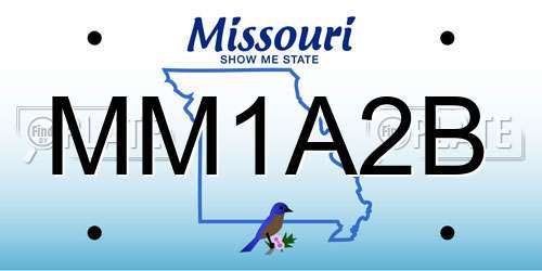 MM1A2B Missouri License Plate