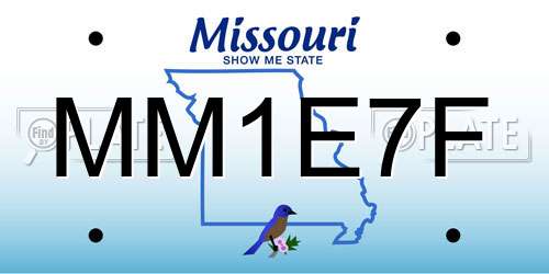MM1E7F Missouri License Plate